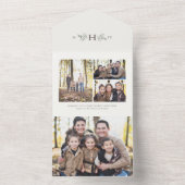 Uitneembare vakantiefoto voor bijtende monogram all in one uitnodiging (Binnen)