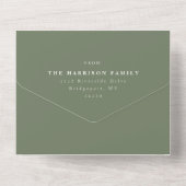 Uitneembare vakantiefoto voor bijtende monogram all in one uitnodiging (Achterkant)