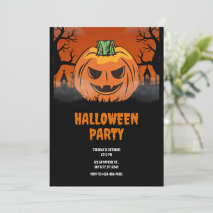 Uitnodigbare Halloween-uitnodiging, Halloween-fees Kaart