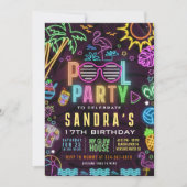 Uitnodigbare uitnodiging voor 17e verjaardagsfeest (Voorkant)