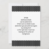 Uitnodigbare uitnodiging voor verjaardagsfeestje K (Achterkant)