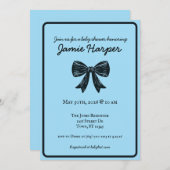 Uitnodigen Baby shower buigen Kaart (Voorkant / Achterkant)