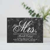 Uitnodigen - Black Glit Fab toekomstige mevrouw Vr Kaart (Staand voorkant)