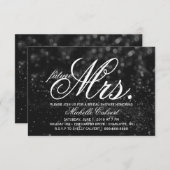 Uitnodigen - Black Glit Fab toekomstige mevrouw Vr Kaart (Voorkant / Achterkant)