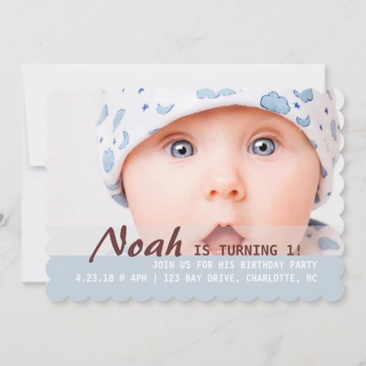 Uitnodigen - Draaien 1! Kaart (Voorkant)