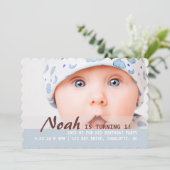 Uitnodigen - Draaien 1! Kaart (Staand voorkant)