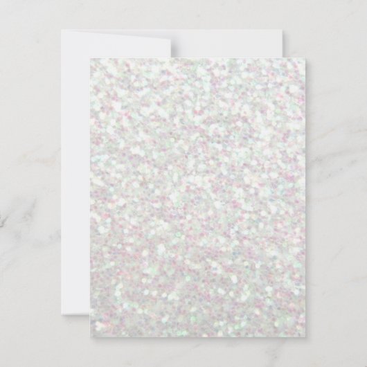 Uitnodigen - Glit Fab toekomstige mevrouw Iridesce Kaart (Achterkant)