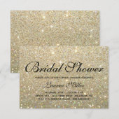Uitnodigen - Gold Glit Fab Douche Kaart (Voorkant / Achterkant)