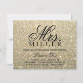 Uitnodigen - Gold Glit Fab Mrs Vrijgezellenfeest 2 Kaart (Voorkant)