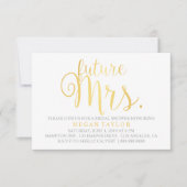 Uitnodigen - Golden Script future Mrs Vrijgezellen Kaart (Voorkant)
