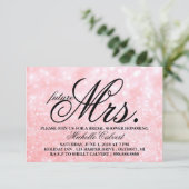 Uitnodigen - Lichte Roze Glit Vrijgezellenfeest to Kaart (Staand voorkant)