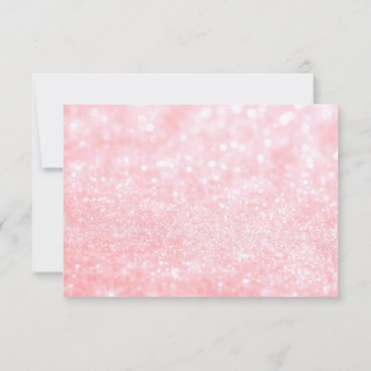 Uitnodigen - Lichte Roze Glit Vrijgezellenfeest to Kaart (Achterkant)