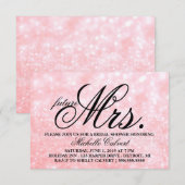 Uitnodigen - Lichte Roze Glit Vrijgezellenfeest to Kaart (Voorkant / Achterkant)