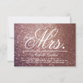 Uitnodigen - Roos Glitter Vrijgezellenfeest future Kaart (Voorkant)