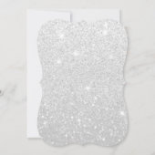 Uitnodigen - Silver Glitter Fab Sweet 16 Kaart (Achterkant)
