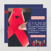 Uitnodigen tot verandering: Help Aids Day Awarenes Kaart (Voorkant / Achterkant)