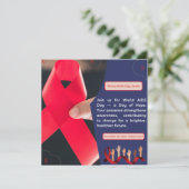 Uitnodigen tot verandering: Help Aids Day Awarenes Kaart (Staand voorkant)