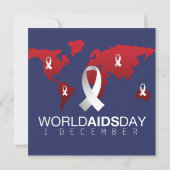 Uitnodigen tot verandering: Help Aids Day Awarenes Kaart (Achterkant)
