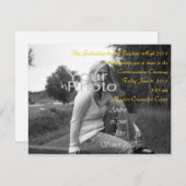 Uitnodigen van gepersonaliseerd afstuderen kaart (Voorkant / Achterkant)