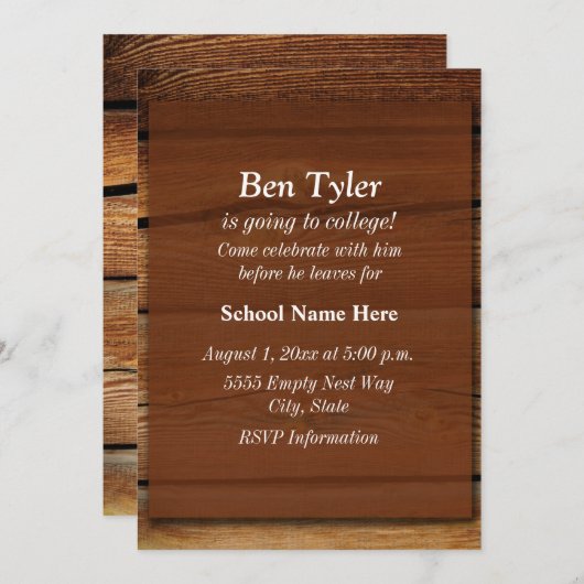 Uitnodigen van getextureerd oud hout "van naar col kaart (Voorkant / Achterkant)