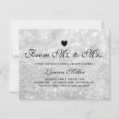 Uitnodigen - Verlicht Zilveren Glit Fab Ms.Mrs Vri Kaart (Voorkant)