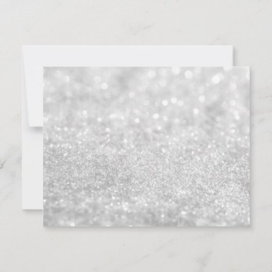 Uitnodigen - Verlicht Zilveren Glit Fab Ms.Mrs Vri Kaart (Achterkant)