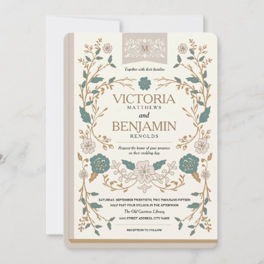  uitnodigen voor een weddenschap over bibliotheken kaart (Voorkant)