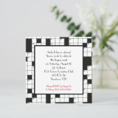 uitnodigen voor kruiswoordpuzzeluittreding kaart (Staand voorkant)