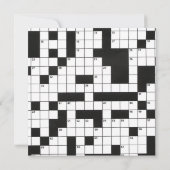 uitnodigen voor kruiswoordpuzzeluittreding kaart (Achterkant)