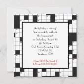 uitnodigen voor kruiswoordpuzzeluittreding kaart (Voorkant)