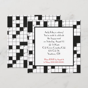 uitnodigen voor kruiswoordpuzzeluittreding kaart