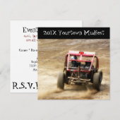 Uitnodigen voor Mudfest vuile Dunebuggy 4x4 racing Kaart (Voorkant / Achterkant)