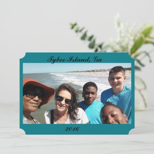 Uitnodigen voor vakantie volgend jaar kaart (Staand voorkant)