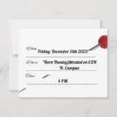 uitnodigen voor vastpinnen aankondiging (Achterkant)