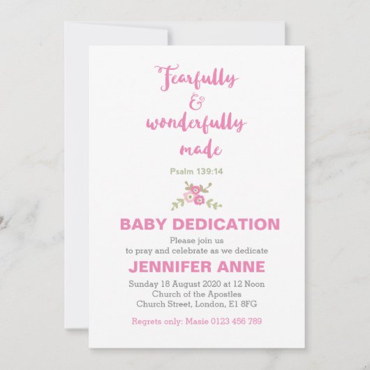 Uitnodigen voor vloeiende en handige Baby Kaart (Voorkant)