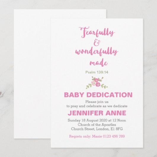 Uitnodigen voor vloeiende en handige Baby Kaart (Voorkant / Achterkant)