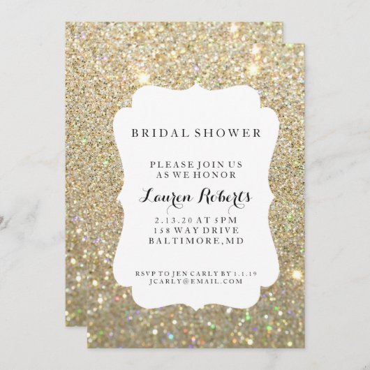 Uitnodigen - Vrijgezellenfeest Day Fab - Gold Kaart (Voorkant / Achterkant)