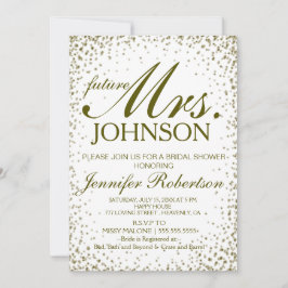 uitnodigen | Vrijgezellenfeest Gold Confetti Kaart