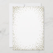 uitnodigen | Vrijgezellenfeest Gold Confetti Kaart (Achterkant)