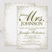 uitnodigen | Vrijgezellenfeest Gold Confetti Kaart (Voorkant / Achterkant)