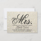Uitnodigen - White Gold Glit Fab toekomstige Mrs. Kaart (Voorkant)