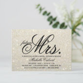 Uitnodigen - White Gold Glit Fab toekomstige Mrs. Kaart (Staand voorkant)