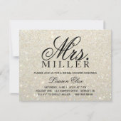 Uitnodigen - Wit Goud Glit Fab Mrs Vrijgezellenfee Kaart (Voorkant)