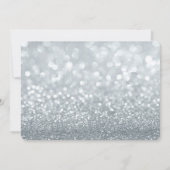 Uitnodigen - Zilver Lit Glitter Fab Wedding Kaart (Achterkant)