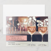 Uitnodigen zomerfeest kaart (Voorkant / Achterkant)