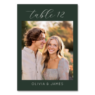 Uitnodigend Donkergroen Minimalistisch Foto Kaart