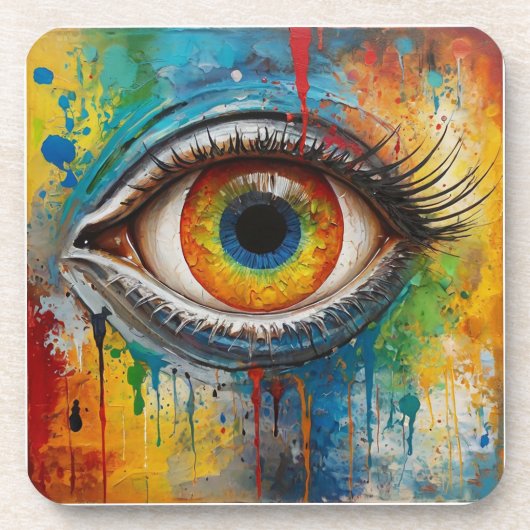 uitnodigend oog bier onderzetter (Voorkant)