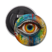 uitnodigend oog button flesopener (Voorkant)