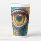 uitnodigend oog latte mok (Voorkant)