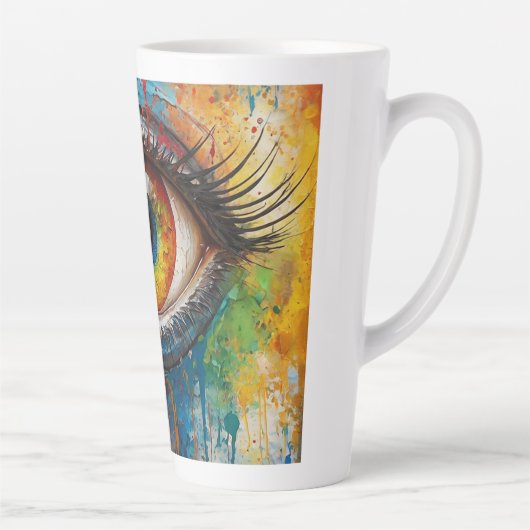 uitnodigend oog latte mok (Rechts)